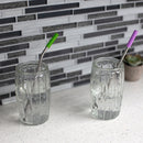 5 of 5:Home Basics Soft Silicone Tip Stainless Steel Straw Set, Multi-color, (Pack of 10) 