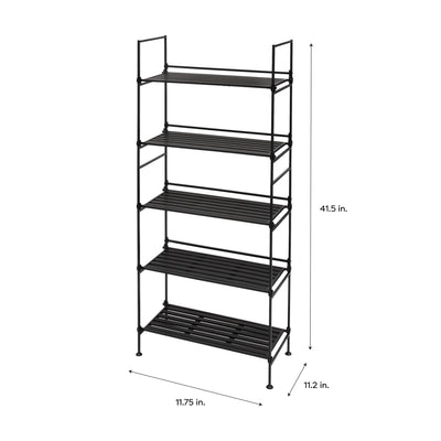 3 of 4:Neu Home 5 Tier Freestanding Shelf in Espresso 