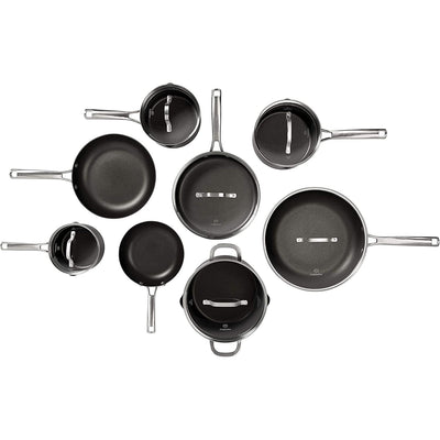 1 of 6:Calphalon Classic Juego de utensilios de cocina antiadherentes anodizados duros de 14 piezas, gris 