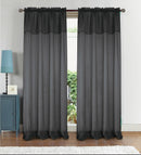 2 of 2:Anise Textured Window Panel With Attached Valance, 54x90 Inches 