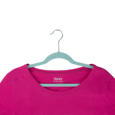 1 of 5:Cintres en velours Home Basics (lot de 10), bleu ciel 