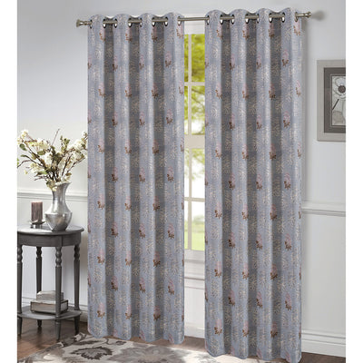 5 of 5:Revere Floral Jacquard Grommet Window Panel, 54x84 Inches 