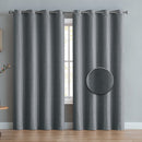 4 of 8:Courtney Textured Room Darkening Grommet Window Panel, 52x84 Inches 