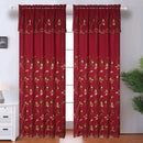4 of 5:Delilah Floral Rod Pocket Embroidered Window Panel with Valance and Backing, 54x84 Inches 