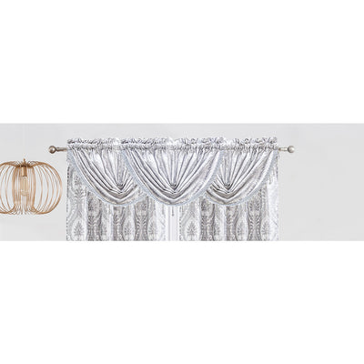 4 of 21:Lizet Damask Jacquard Rod Pocket Window Panel and Valance Treatments, All Sold Separately 
