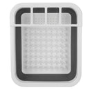 5 of 14:Home Basics Escurreplatos plegable de silicona y plástico, blanco/gris 