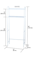 5 of 6:Home Basics 2 Shelf Bathroom Space Saver, White 