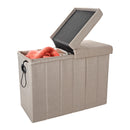 4 of 4:Simplify otomana plegable con tapa abatible en color natural 