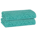 5 of 23:PREMIUS 2 Pack Damask 100% Cotton Yarn Dyed Hand Towel, 16x28 Inches 