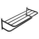 1 of 4:Home Basics Wall Mounted Towel Rack with Shelf, Black 