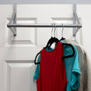 7 of 7:Home Basics Over The Door Closet Rod Rack, Silver, 17.75x10x10.15 Inches 