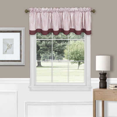 1 of 4:Westport Window Curtain Valance - 58x14 - Burgundy 