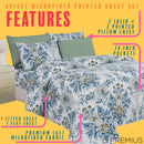 3 of 12:Ensemble de draps infroissables en microfibre imprimés PREMIUS Premium French Flourish 4 et 6 pièces 