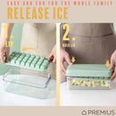 7 of 7:PREMIUS 2 Tray Ice Cube Tray with Container and Scoop, Green-Clear 