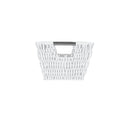 2 of 4:Simplify Small Shelf Storage Rattan Tote Basket in White 