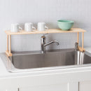 4 of 6:Étagère multi-usages Home Basics en bois de chêne, gain de place, 76 x 15 x 20 cm 