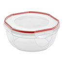 1 of 2:Sterilite Ultra Seal Bowl with Latches, 4.7 Quart, Clear- Rocket Red 