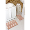 3 of 5:PREMIUS Juego de alfombras de baño a rayas de 2 piezas, 17 x 24 y 20 x 32 pulgadas 