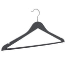 2 of 3:Home Basics Non-Slip Space-Saving Rubberized Plastic Hangers, Charcoal 