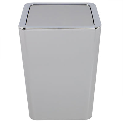 2 of 4:Home Basics Skylar Swing Top 3 Lt ABS Plastic Waste Bin, Grey 
