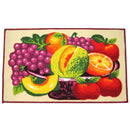 1 of 1:Vase of Fruits Printed Skid Resistant Decorative Kitchen Rug, Multi, 18x30 Inches 