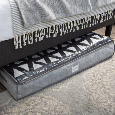 4 of 4:Simplify Under the Bed Storage Bag in Heather Grey 