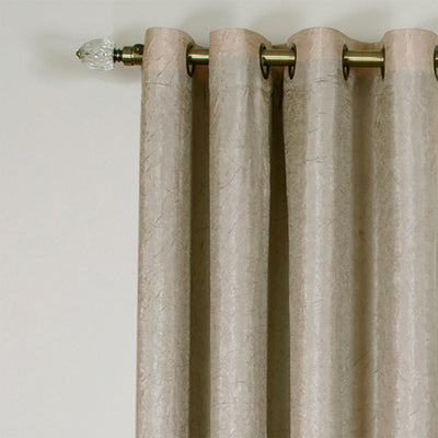 2 of 3:Taylor - Lined Grommet Window Curtain Panel - 50x63 Tan 