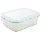 2 of 5:Conceptos básicos del hogar 74 oz. Contenedor de almacenamiento de alimentos de vidrio de borosilicato rectangular con tapa de bloqueo de plástico 
