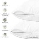 8 of 12:Paquete de 2 protectores de almohada impermeables con cremallera Premius, blanco 