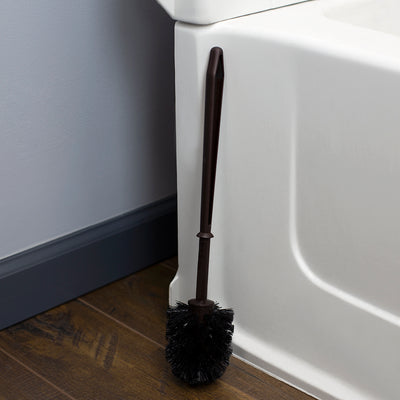 4 of 4:Home Basics Plastic Toilet Brush, Black 