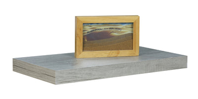 1 of 1:Home Basics 18 Estante flotante de madera, gris 