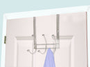 1 of 3:Home Basics Chrome Plated Steel Over the Door 3-Hook Hanging Rack 
