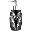 5 of 10:Sinatra Complete Bath Ensemble Decor Set, negro, todo se vende por separado 