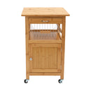 4 of 4:Neu Home Bamboo Rolling Kitchen Cart 