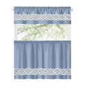 39 of 40:Paige Embroidered Kitchen Curtain and Valance Set, Tiers 55x36, Valance 55x13 Inches 