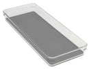 1 of 4:Home Basics Organizador de cajones de plástico de 6 x 15 x 2 con revestimiento de goma 