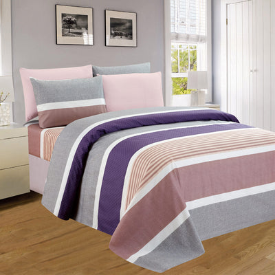 1 of 5:PREMIUS Rosilla Printed Wrinkle Free Microfiber Sheet Set 