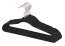 1 of 6:Home Basics 10-Pack Non-Slip Velvet Hangers, Black, 17.8x5x9.5 Inches 