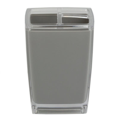 8 of 14:Home Basics Break-Resistant Plastic Tumbler, Grey 