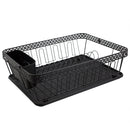 2 of 4:Home Basics 3 Piece Decorative WIre Steel Dish Rack, Black 
