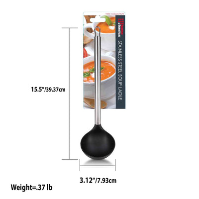 4 of 4:Louche à soupe en acier inoxydable Home Basics Vista Collection 