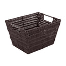 1 of 4:Simplify Medium Rattan Storage Tote Basket in Chocolate 