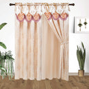 2 of 7:Ramona Floral Rod Pocket Window Panel with Valance and Backing, 54x84 Inches 