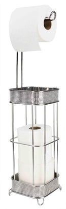 1 of 1:Porte-papier hygiénique sur pied Home Basics Diamond Collection, chromé 