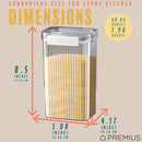 7 of 36:PREMIUS Plastic Food Storage Container, Rectangle, Clear-Natural 