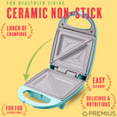 5 of 18:PREMIUS Ceramic Non-Stick Mini Snack Sandwich Maker, 5x4.4 Inch Mold 