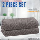 14 of 40:PREMIUS 2 Pack Chevron 100% Cotton Yarn Dyed Bath Sheet Towel, 32x64 Inches 