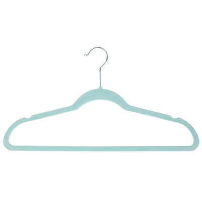 2 of 5:Cintres en velours Home Basics (lot de 10), bleu ciel 