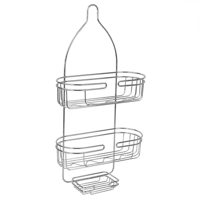 3 of 7:Home Basics Jumbo Shower Caddy, Chrome 