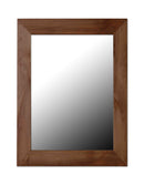 1 of 3:Home Basics Contemporary Rectangle Wall Mirror, Mahogany 